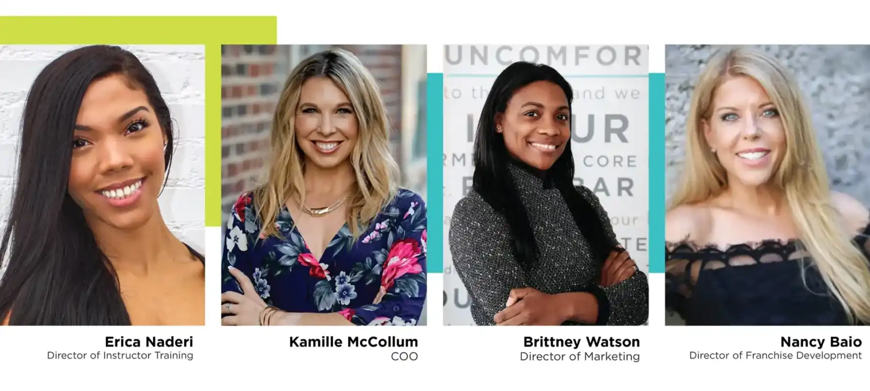 Bodybar pilates team photos for pilates instruction and corporate