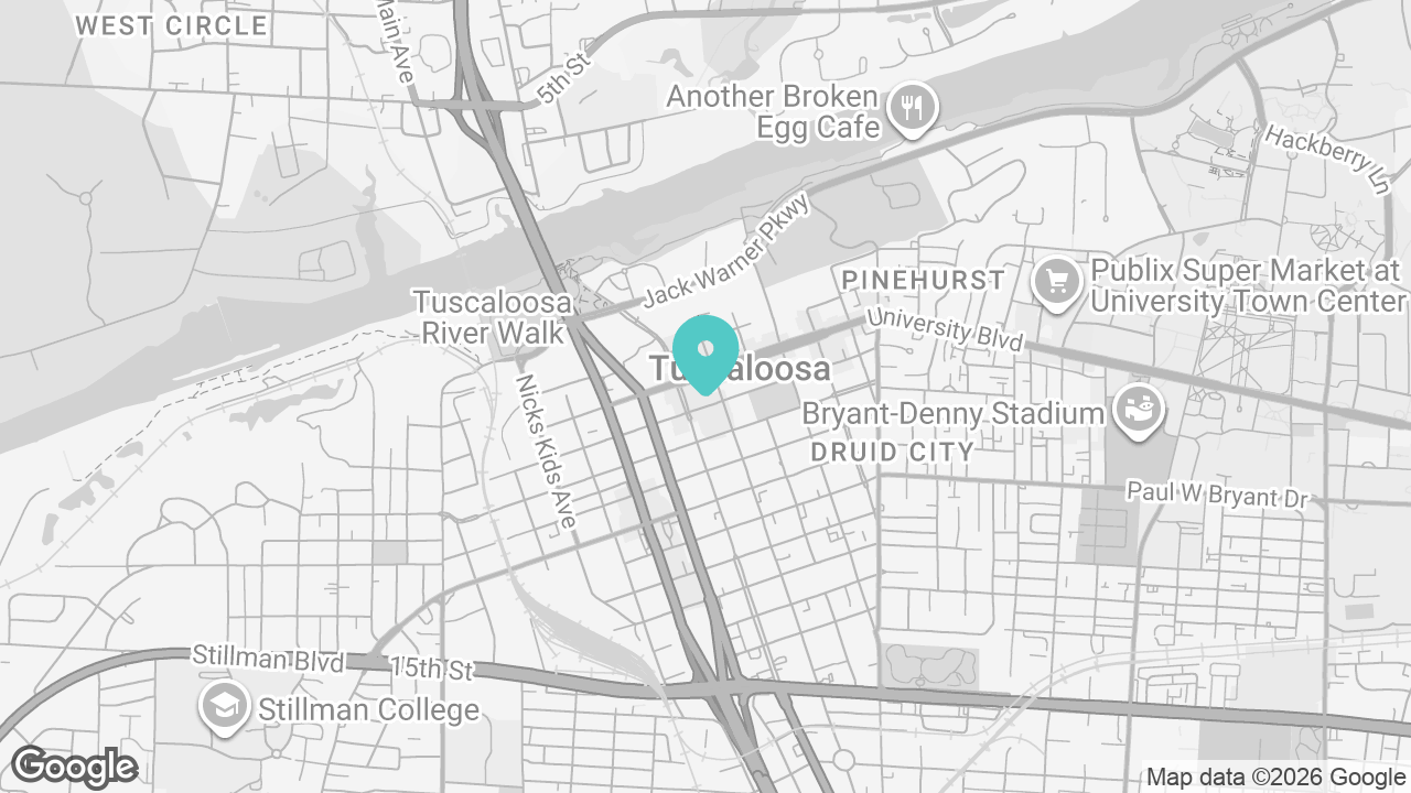 Tuscaloosa location map