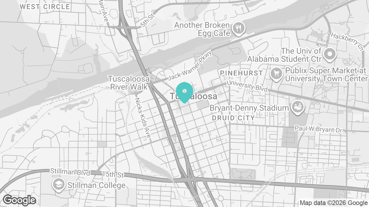 Tuscaloosa location map
