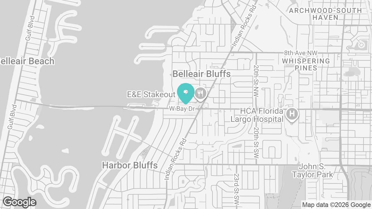 Belleair Bluffs location map