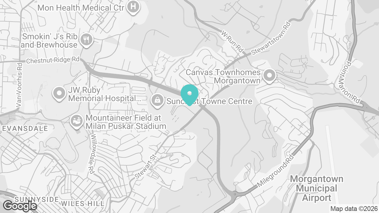 Morgantown location map