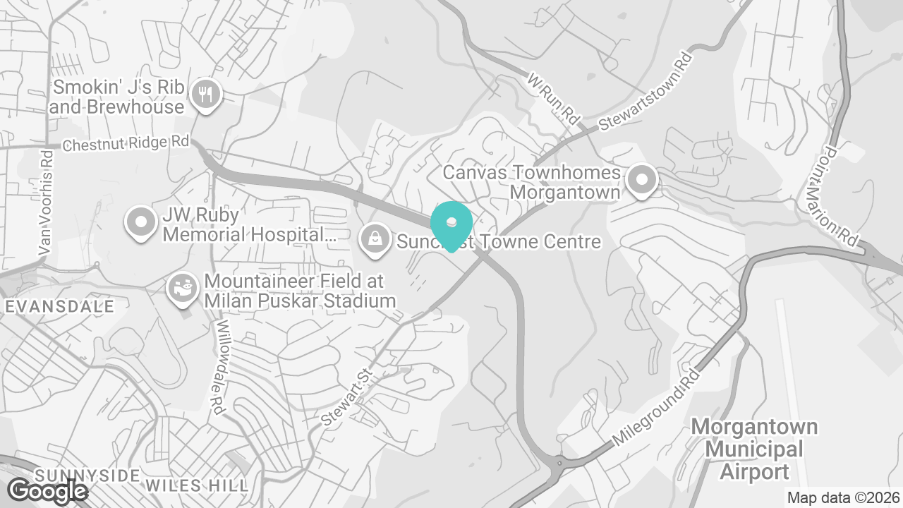 Morgantown location map