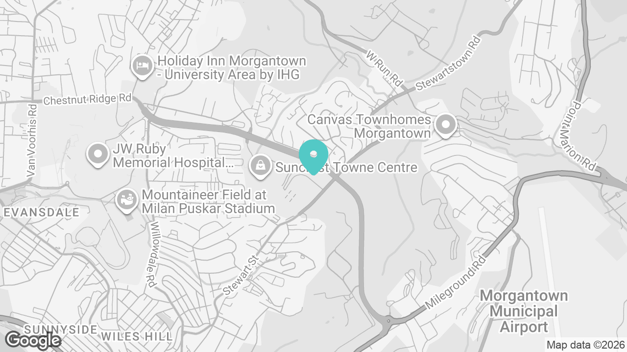 Morgantown location map
