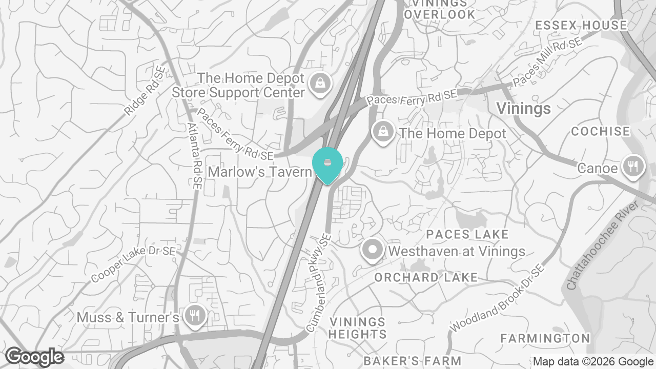 Vinings location map