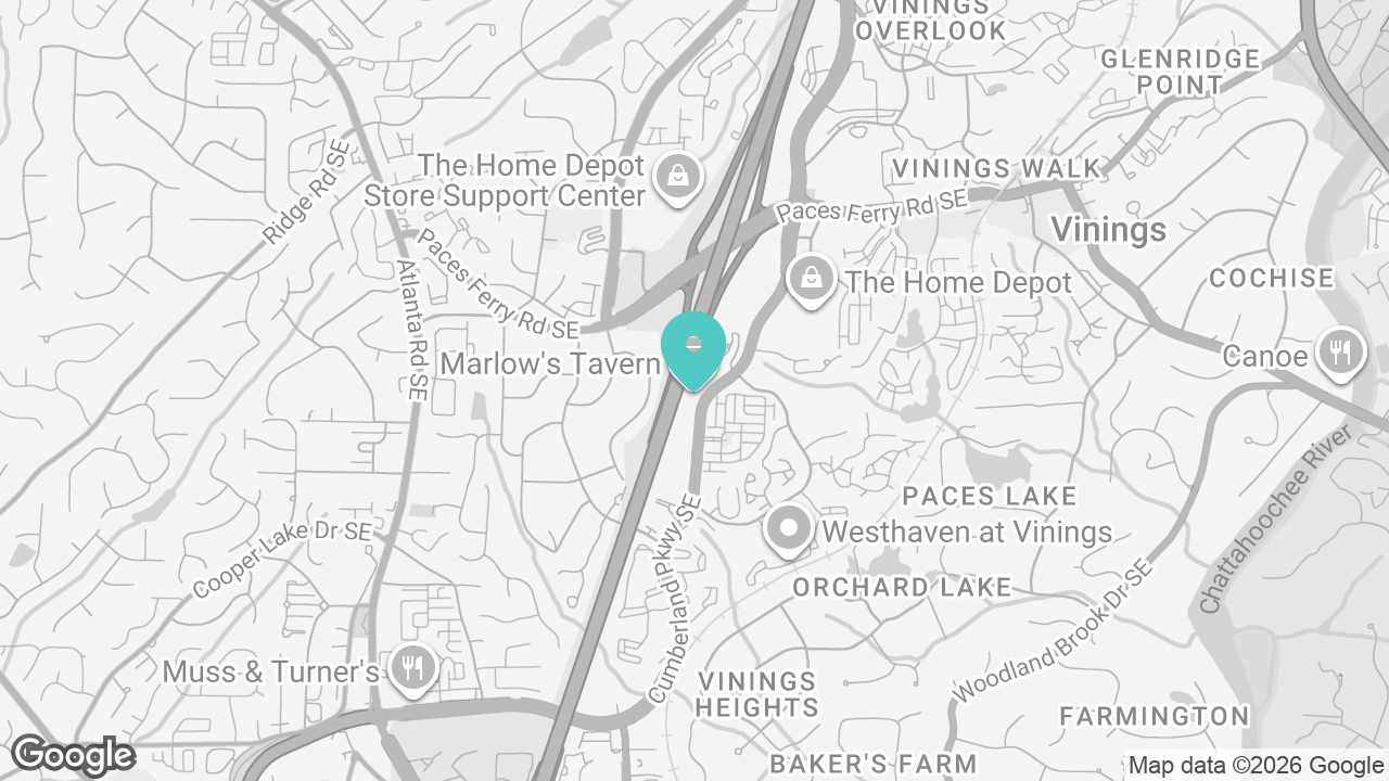 Vinings location map
