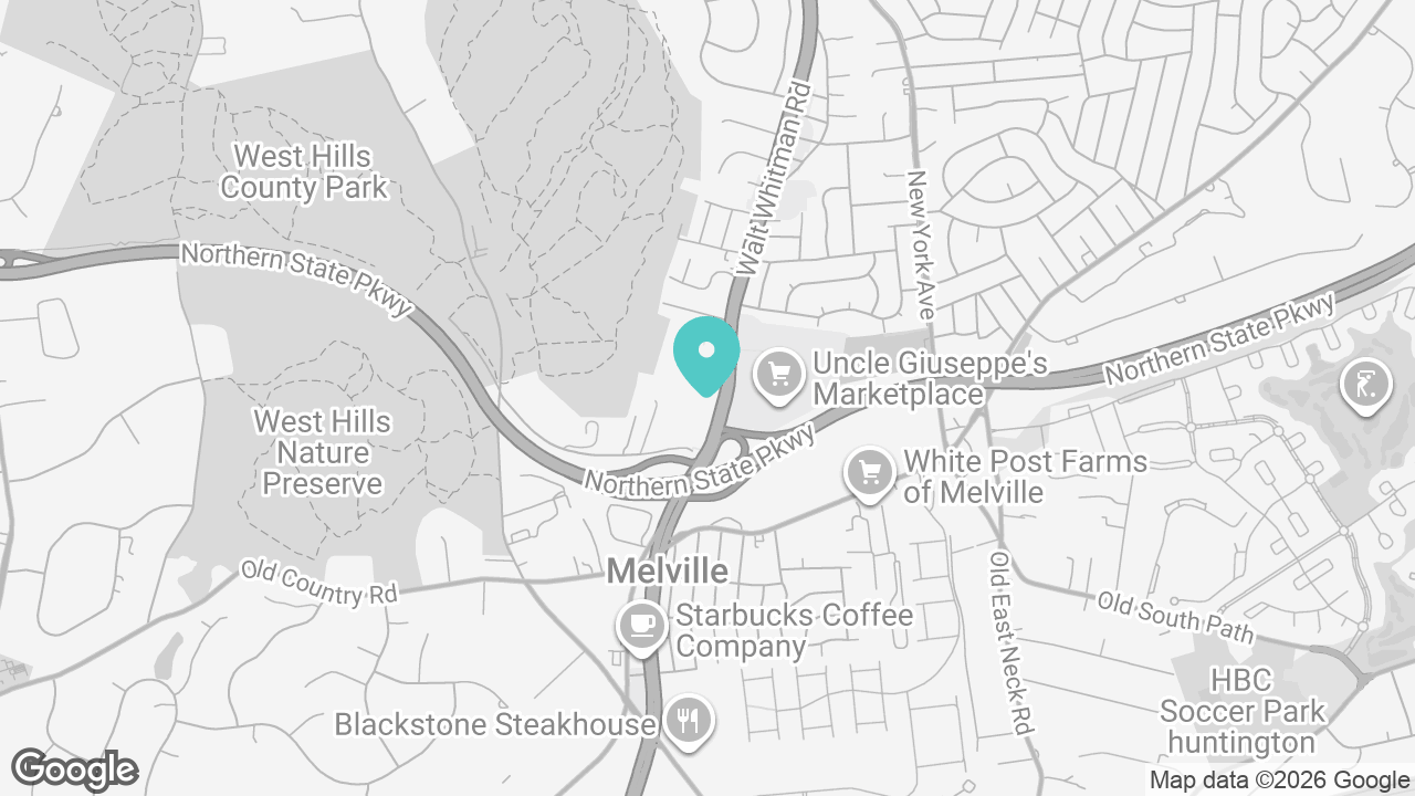 Melville location map
