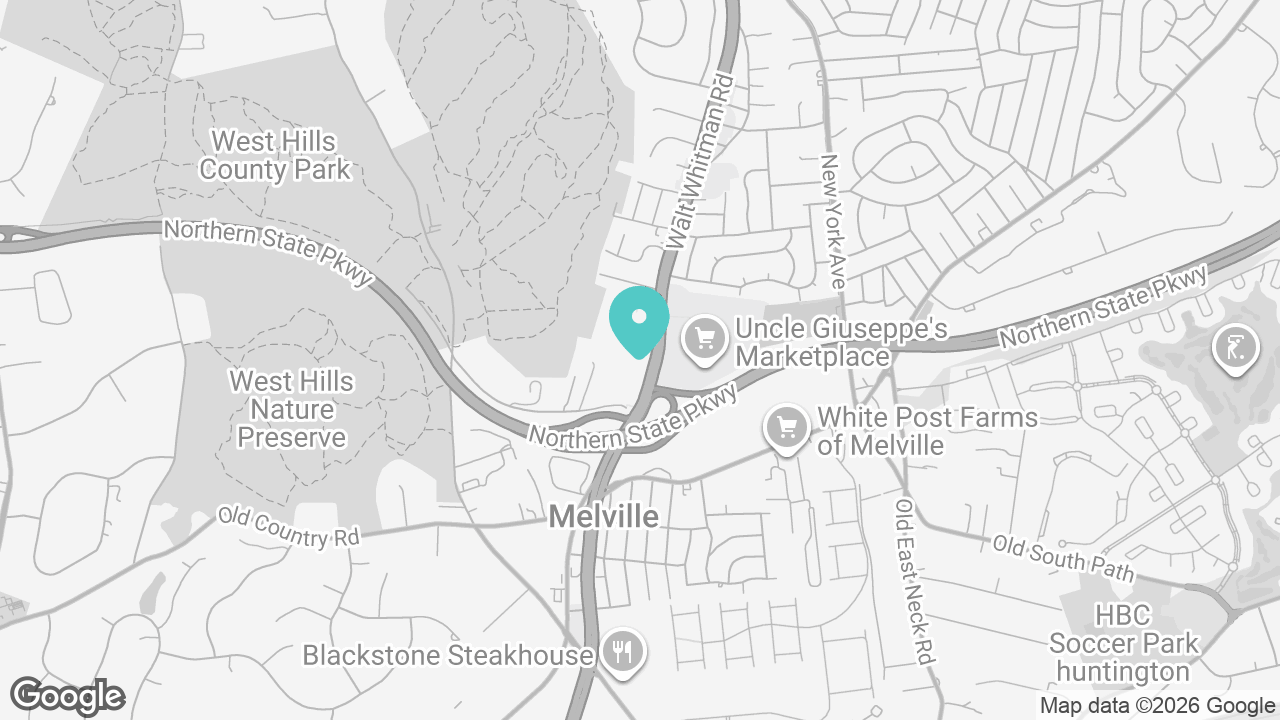 Melville location map
