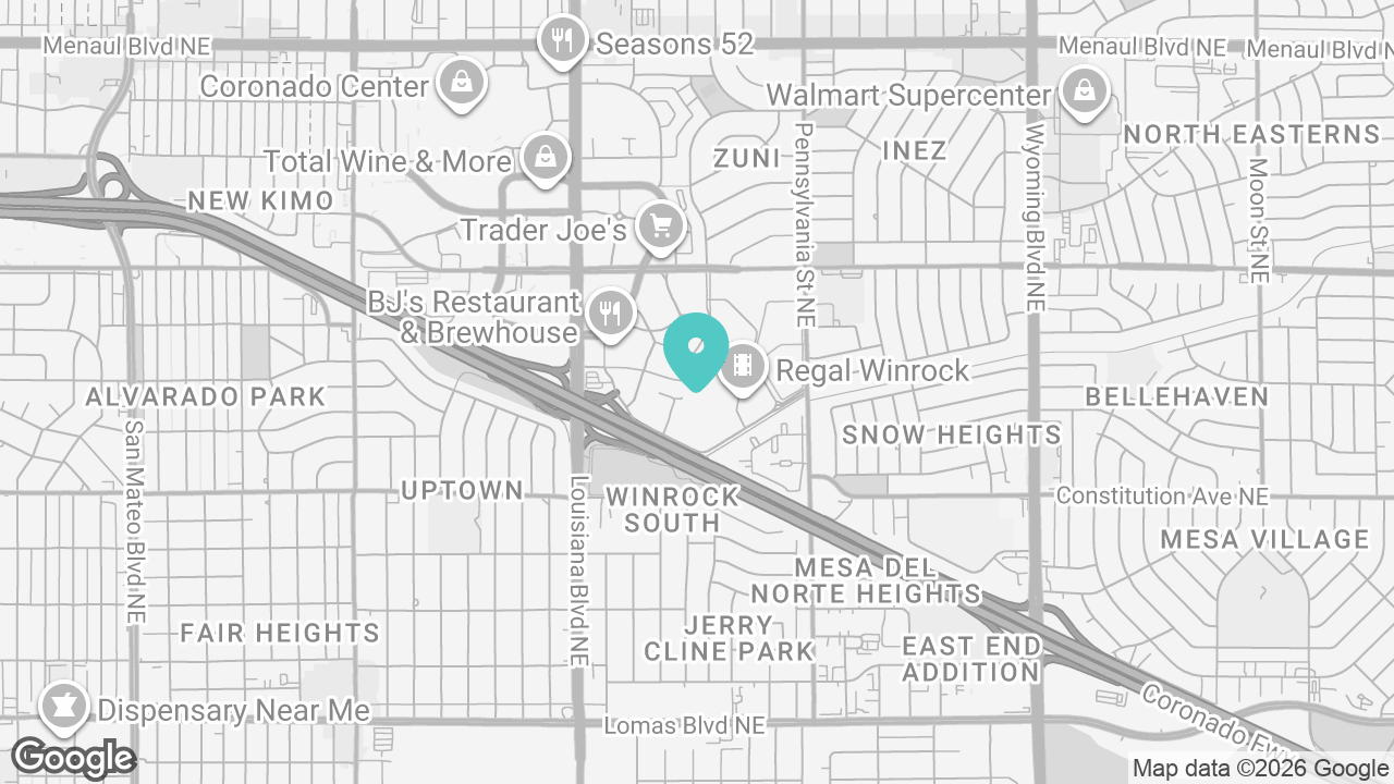 ABQ Uptown location map