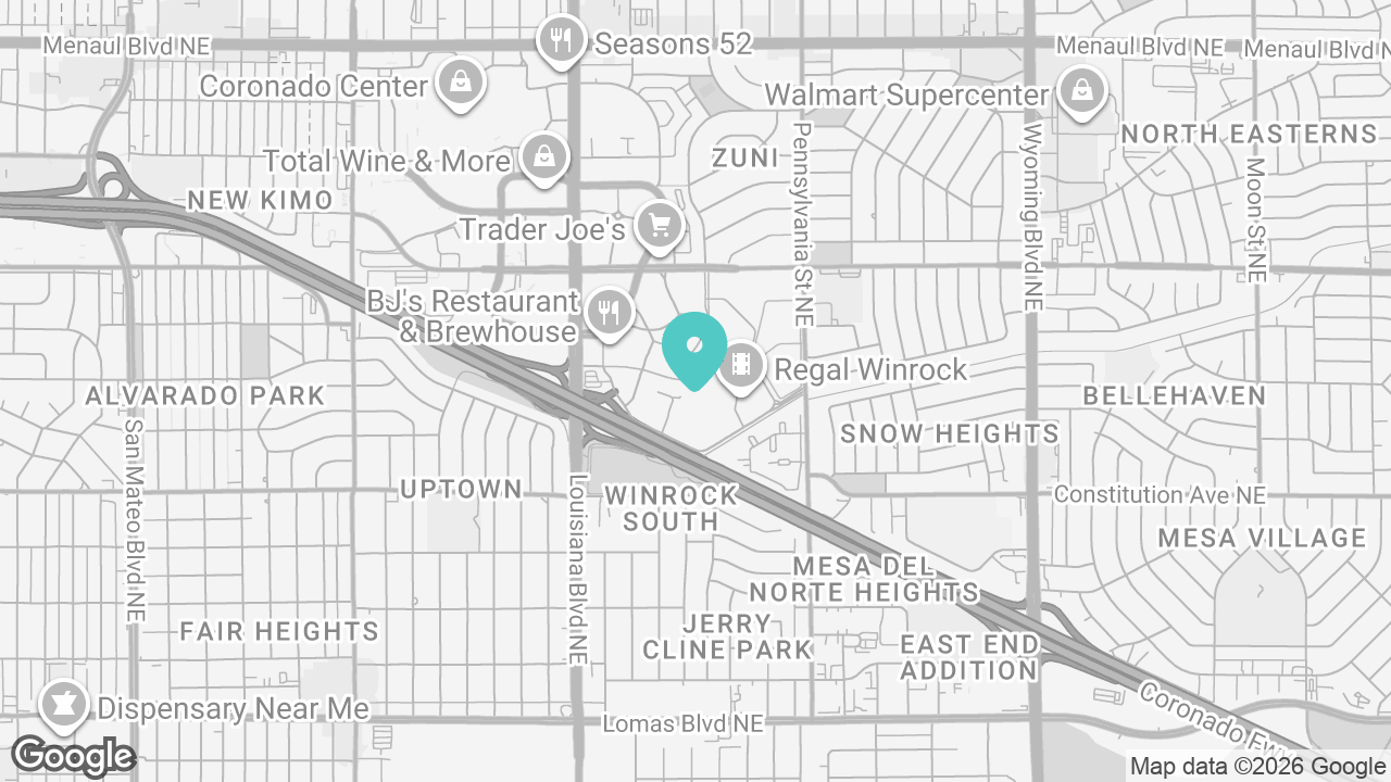 ABQ Uptown location map