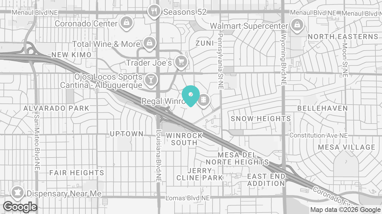 ABQ Uptown location map