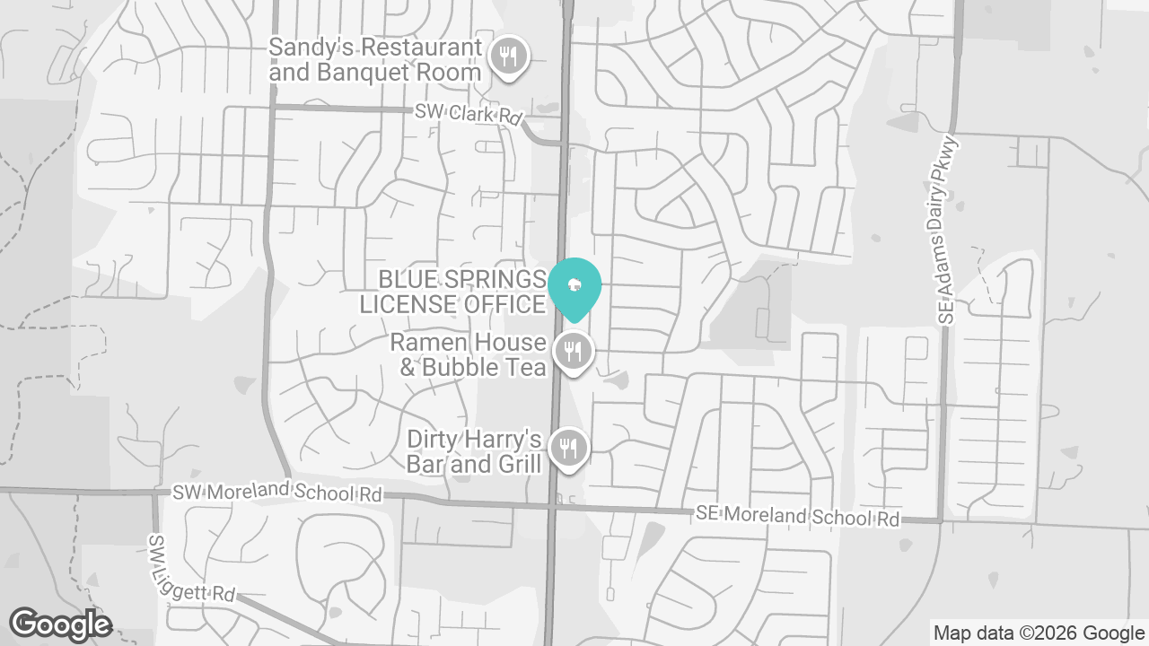 Blue Springs location map