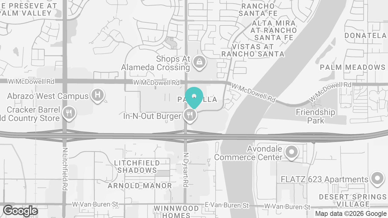 Avondale location map
