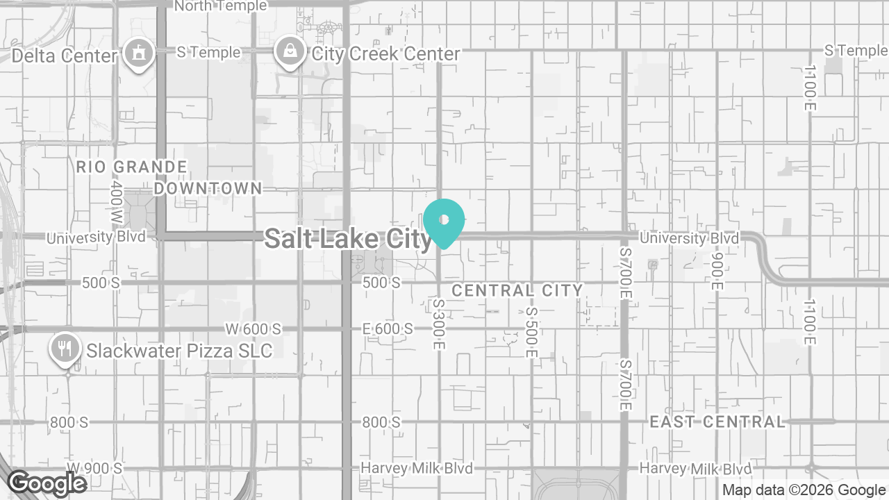 Downtown Salt Lake City location map