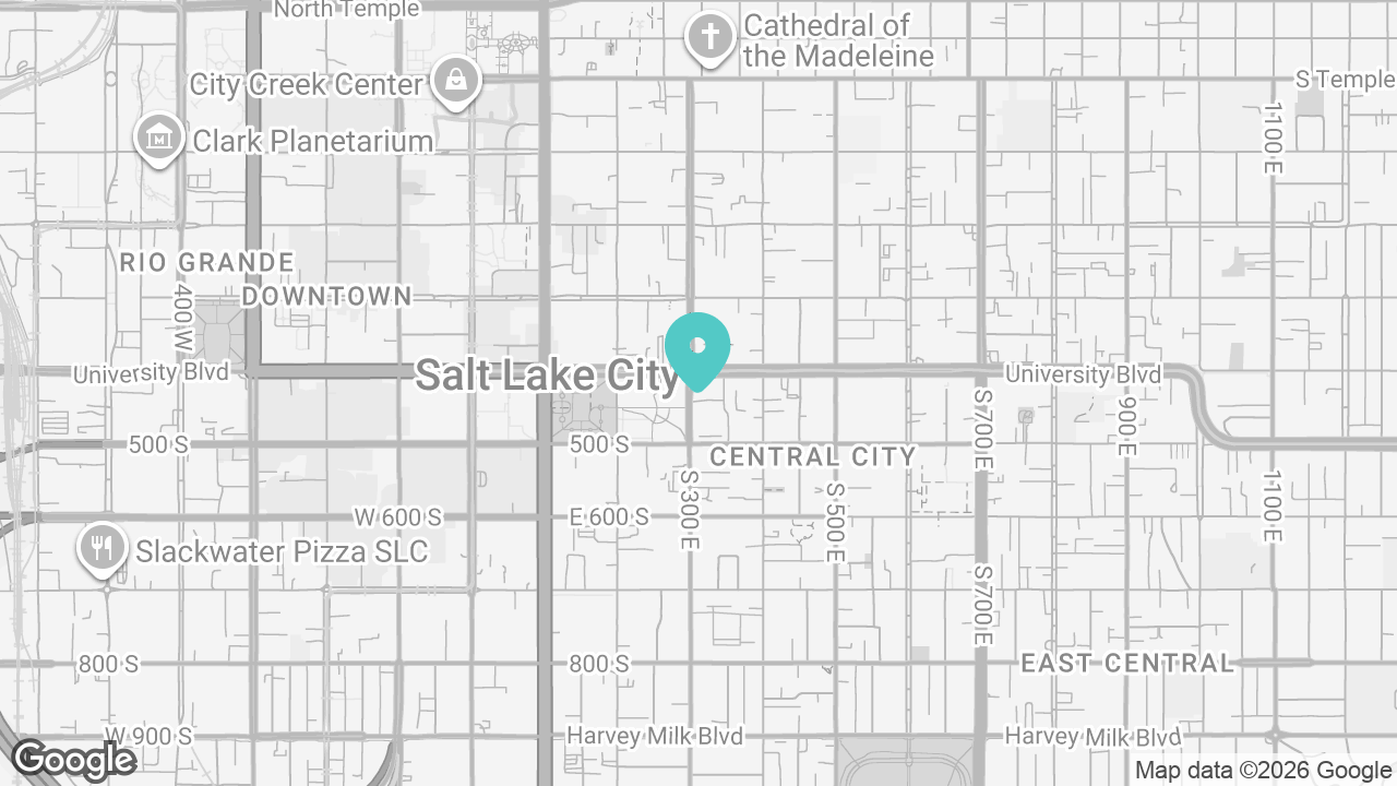 Downtown Salt Lake City location map
