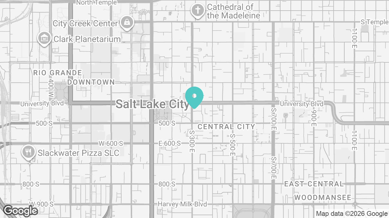 Downtown Salt Lake City location map