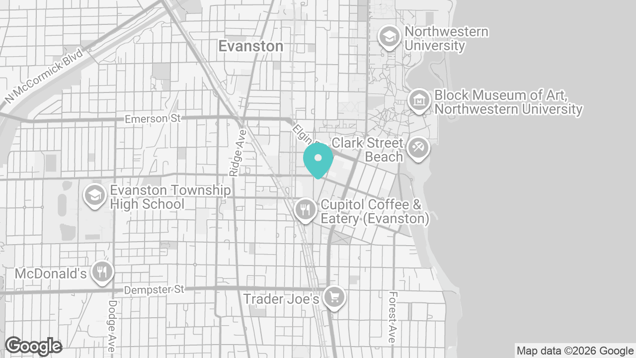 Evanston location map