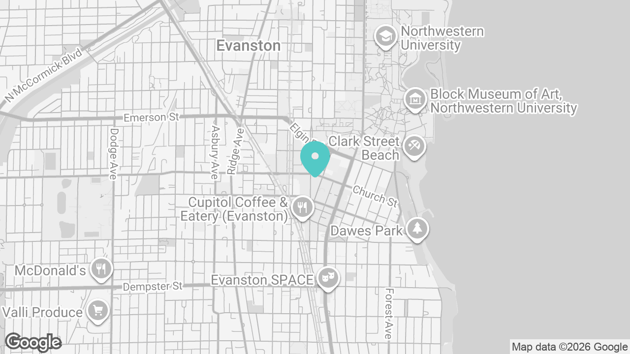Evanston location map
