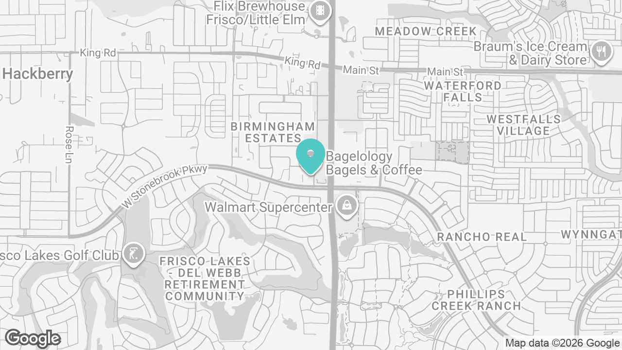 Frisco Lakes location map