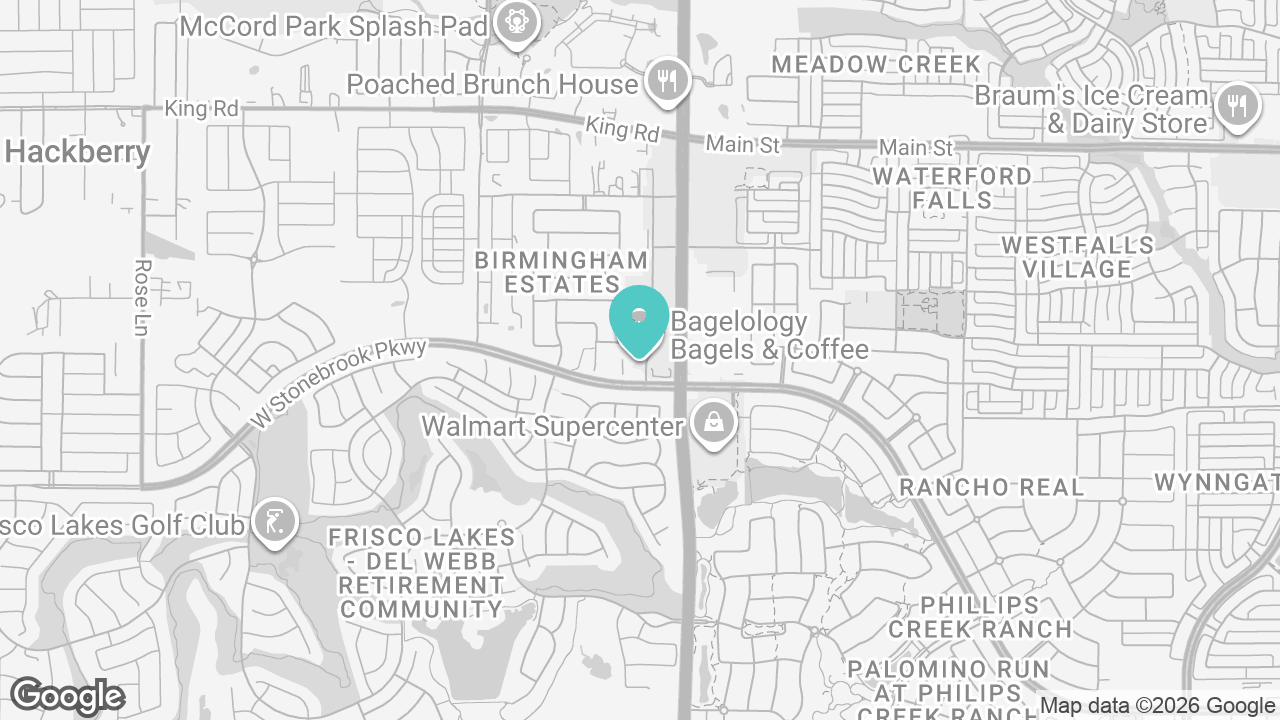 Frisco Lakes location map