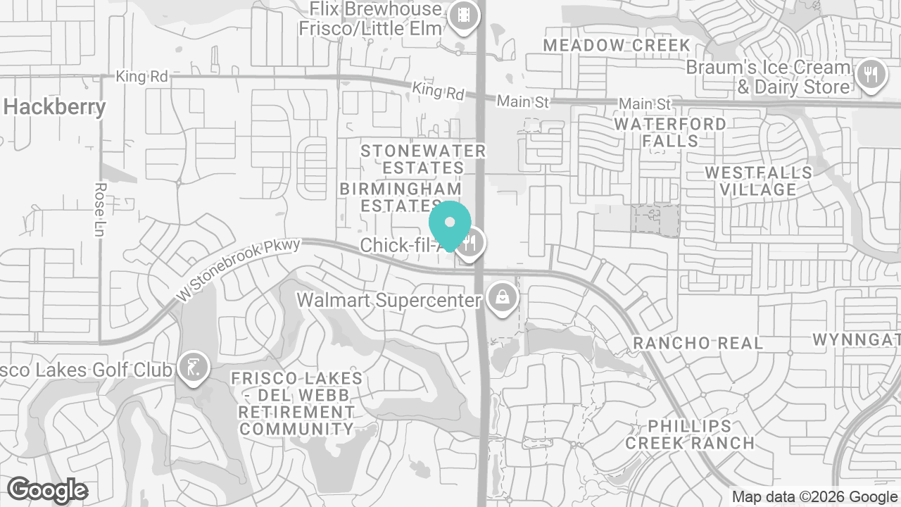 Frisco Lakes location map
