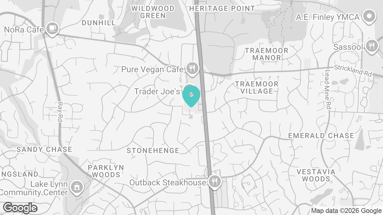 North Raleigh location map