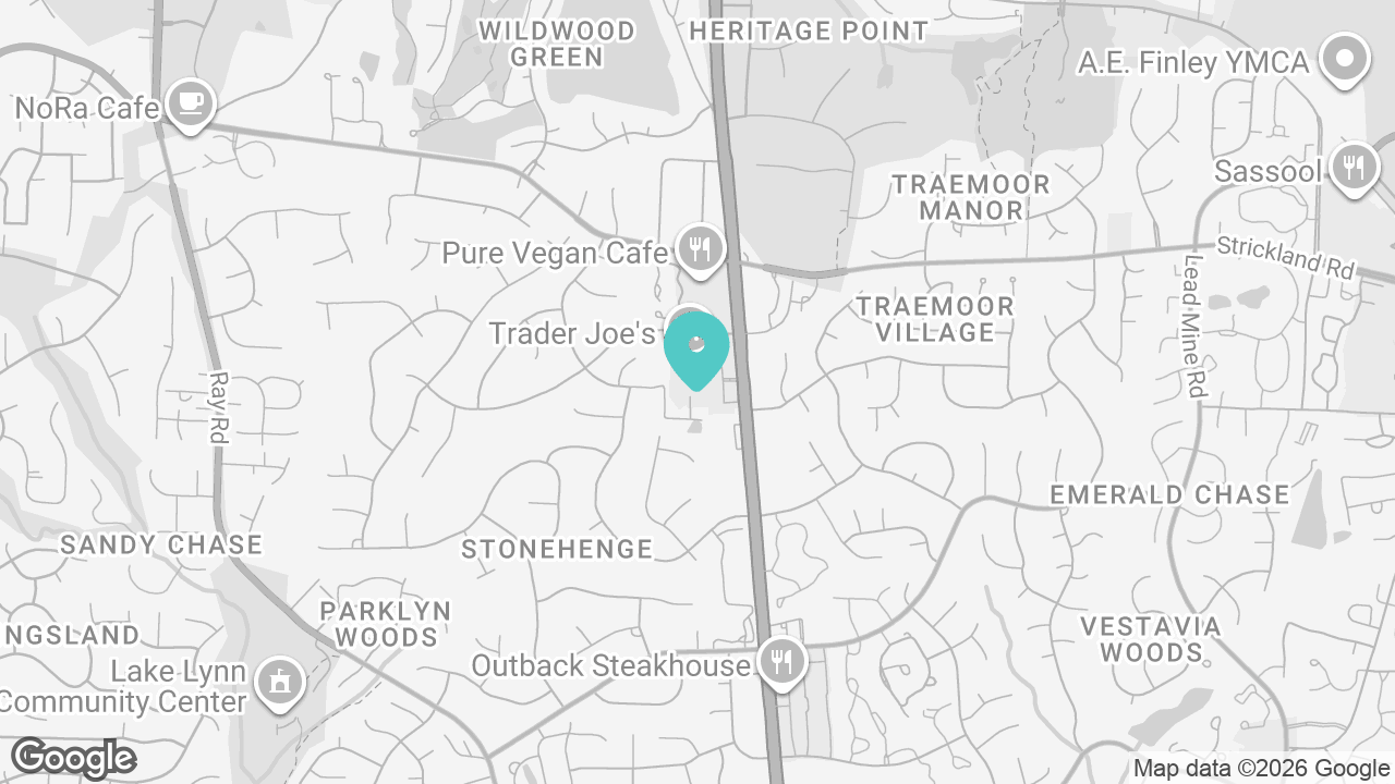 North Raleigh location map