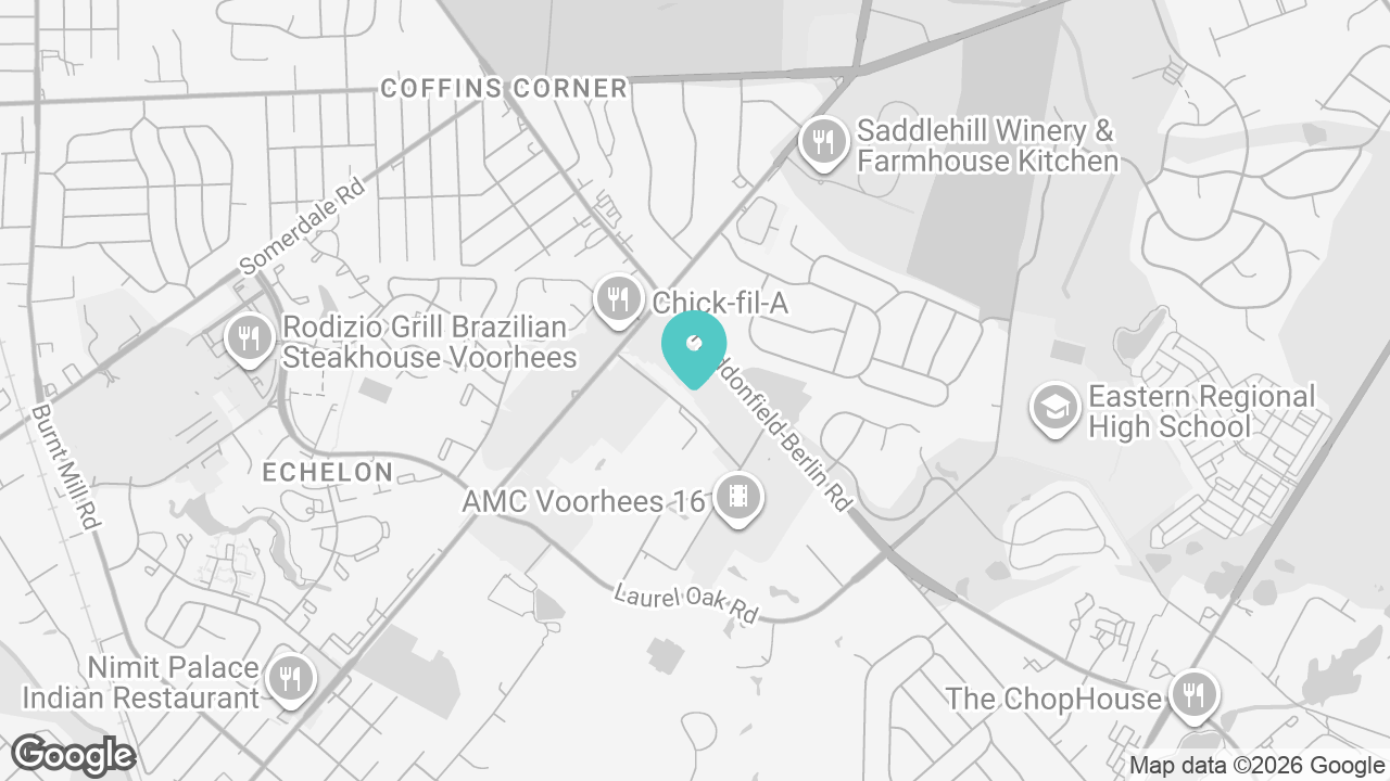 Voorhees location map