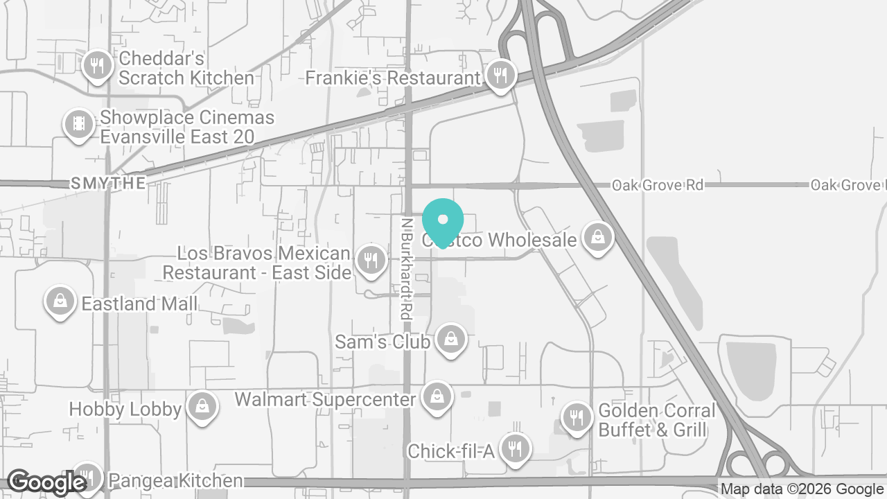 Evansville location map