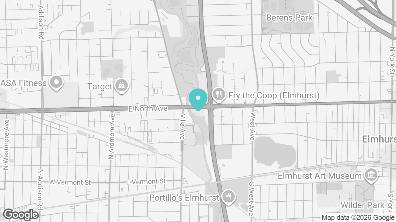 Elmhurst location map